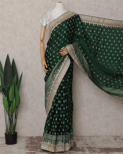 Green Viscose Saree 110cm | Regal
