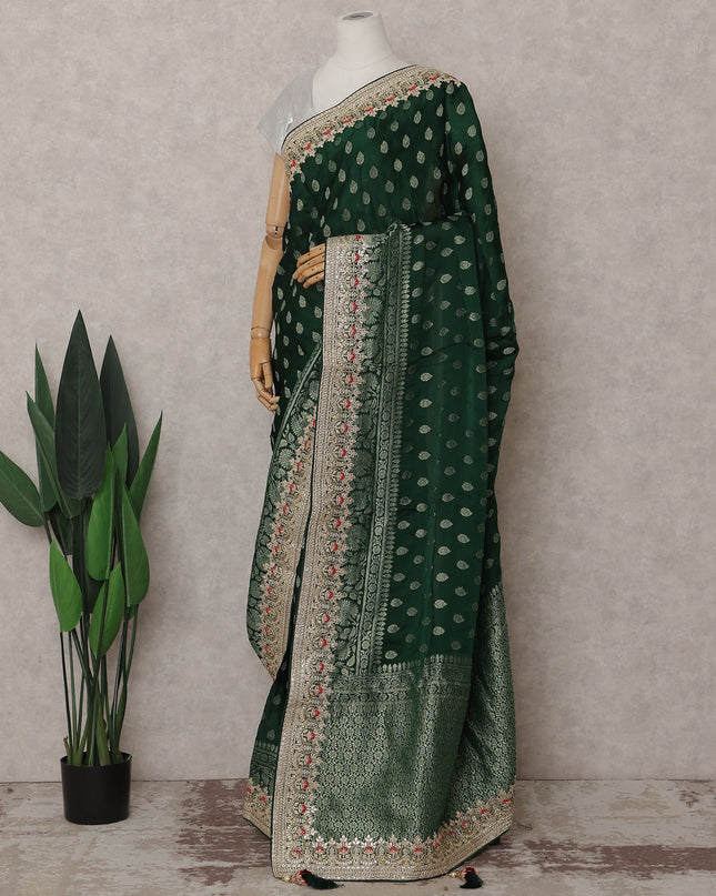 Green Viscose Saree 110cm | Regal