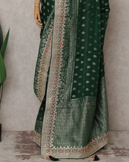 Green Viscose Saree 110cm | Regal