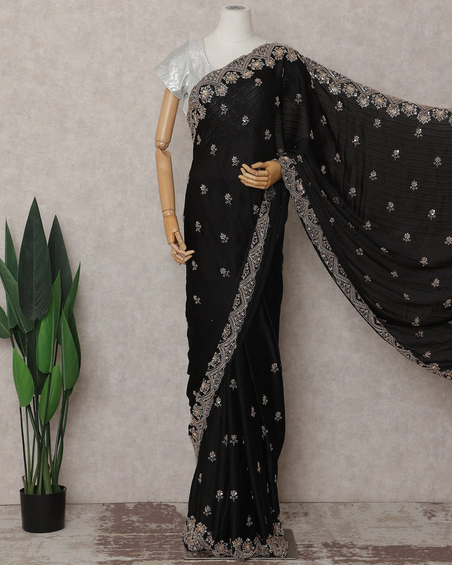 Black Chiffon Saree 110cm | Regal