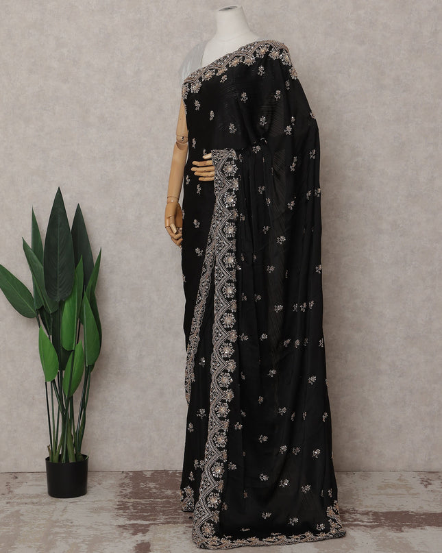 Black Chiffon Saree 110cm | Regal
