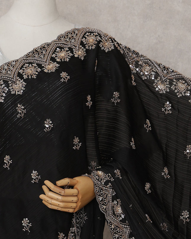 Black Chiffon Saree 110cm | Regal