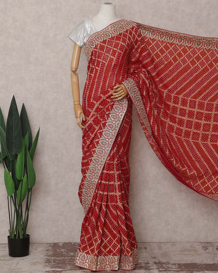 Red Viscose Saree 110cm | Regal