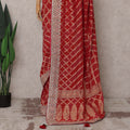 Red Viscose Saree 110cm | Regal