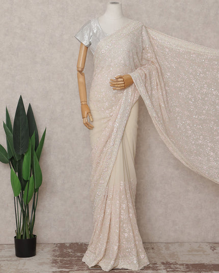Beige Chiffon Saree 110cm | Regal