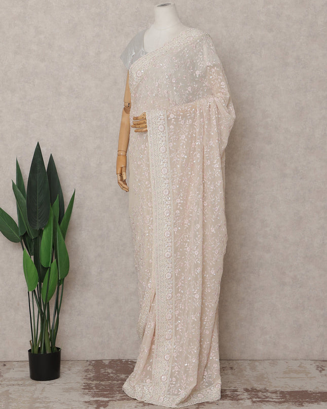 Beige Chiffon Saree 110cm | Regal