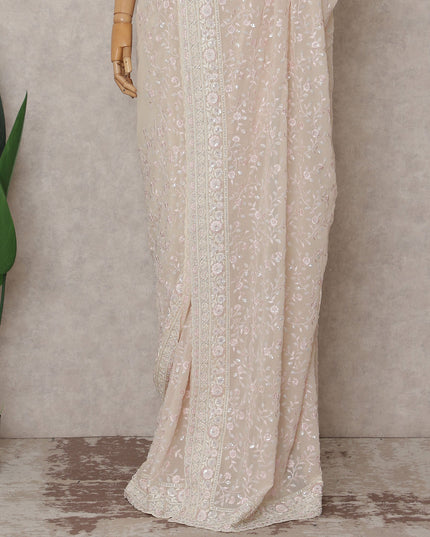 Beige Chiffon Saree 110cm | Regal