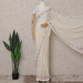 Beige Georgette Saree 110cm | Regal