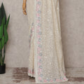 Beige Georgette Saree 110cm | Regal