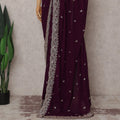 Purple Georgette Saree 110cm | Regal
