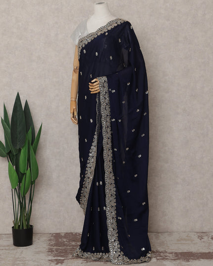 Blue Chiffon Saree 110cm | Regal