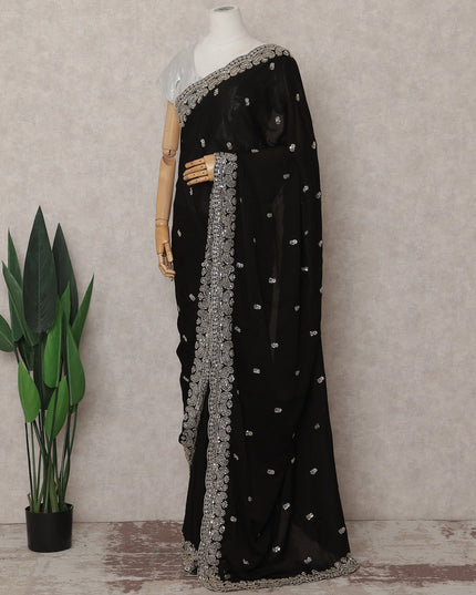 Black Chiffon Saree 110cm | Regal