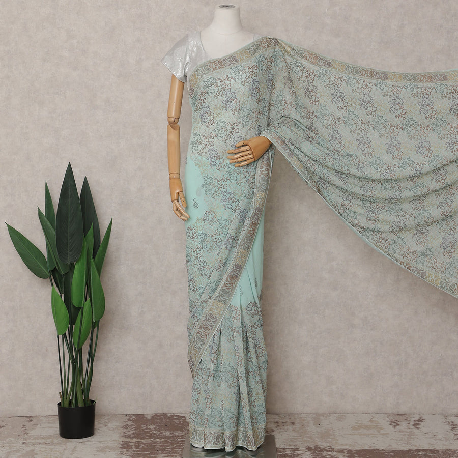 Green Georgette Saree 110cm | Regal