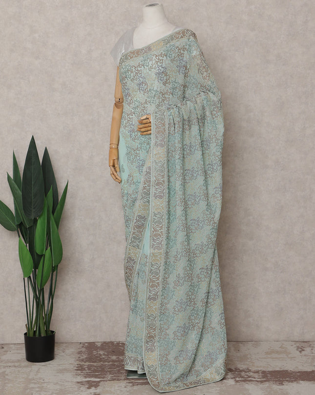 Green Georgette Saree 110cm | Regal