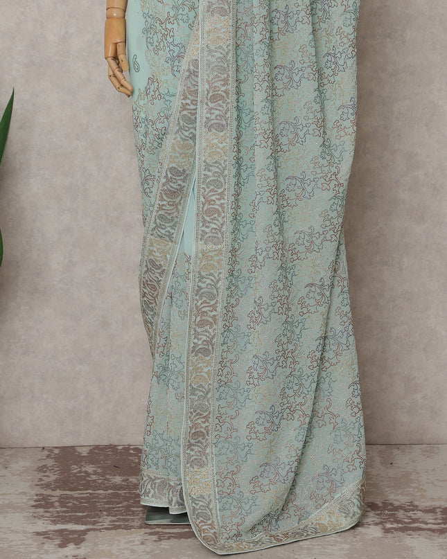 Green Georgette Saree 110cm | Regal