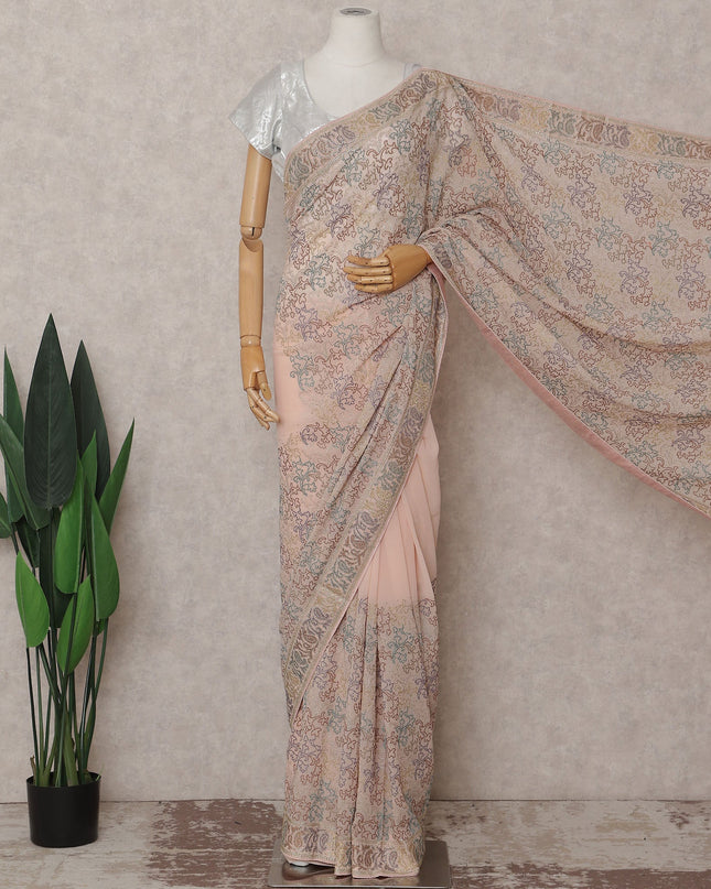 Pink Georgette Saree 110cm | Regal