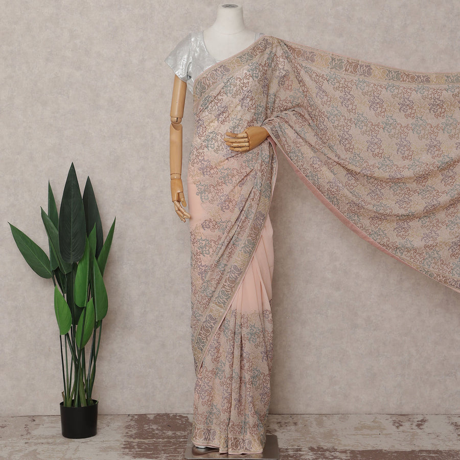 Pink Georgette Saree 110cm | Regal