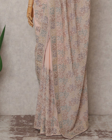 Pink Georgette Saree 110cm | Regal