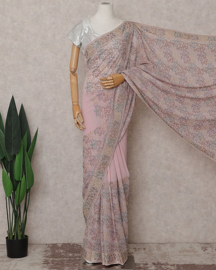 Pink Georgette Saree 110cm | Regal