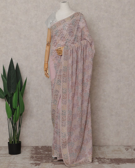 Pink Georgette Saree 110cm | Regal