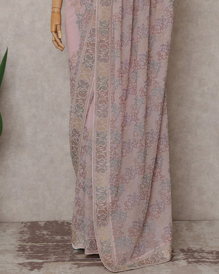 Pink Georgette Saree 110cm | Regal