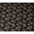 Black Floral Cotton Voile Fabric 110cm