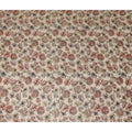 Beige Floral Cotton Voile Fabric 110cm