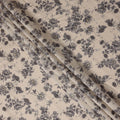 Beige Bouquet Cotton Voile Fabric 110cm