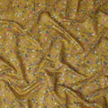 Yellow Floral Cotton Voile Fabric 110cm