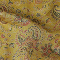 Yellow Paisley Cotton Voile Fabric 110cm