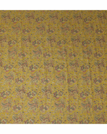 Yellow Paisley Cotton Voile Fabric 110cm