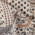 Beige Paisley Cotton Voile Fabric 110cm