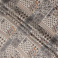 Beige Paisley Cotton Voile Fabric 110cm