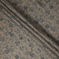Grey Floral Cotton Voile Fabric 110cm