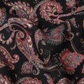 Black Paisley Cotton Voile Fabric 110cm