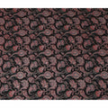 Black Paisley Cotton Voile Fabric 110cm