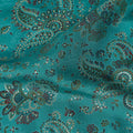 Green Paisley Cotton Voile Fabric 110cm