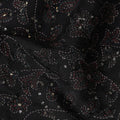 Black Paisley Cotton Voile Fabric 110cm