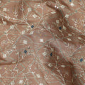 Brown Geometric Cotton Voile Fabric 110cm