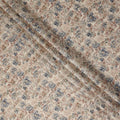 Beige Floral Cotton Voile Fabric 110cm