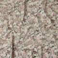 White Leaf Cotton Voile Fabric 110cm