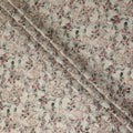 White Leaf Cotton Voile Fabric 110cm