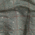 Grey Checkered Cotton Blended Fabric Elegant Breathable Dress Material 110cm Width Luxurious Soft Finish Indian Origin - D30484 Regal Fabrics