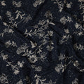 Blue Floral Cotton Voile Fabric 110cm