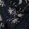 Blue Floral Cotton Voile Fabric 110cm