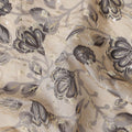 Beige Paisley Cotton Voile Fabric 110cm