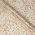 White Floral Cotton Voile Fabric 110cm