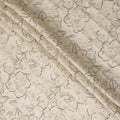 White Floral Cotton Voile Fabric 110cm