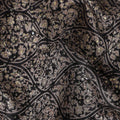 Black Geometric Cotton Voile Fabric 110cm
