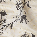 White Floral Cotton Voile Fabric 110cm